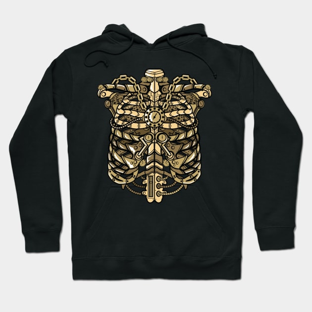 Steampunk-Ribcage Hoodie by Eoli Studio